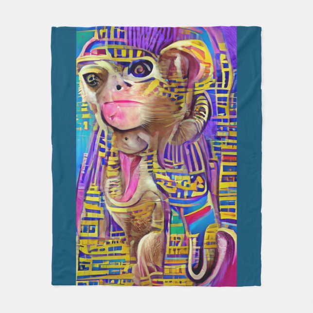 Cobertor De Velo Macaco Egípcio (Frente)