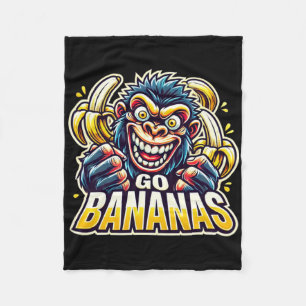 Cobertor De Velo Macaco Louco Vai Bananas Adesivo