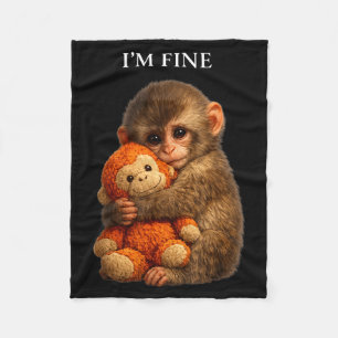 Cobertor De Velo Macaco punching bebê fofo animal engraçado 