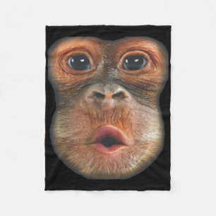 Cobertor De Velo Macaco soprando o rosto da barriga