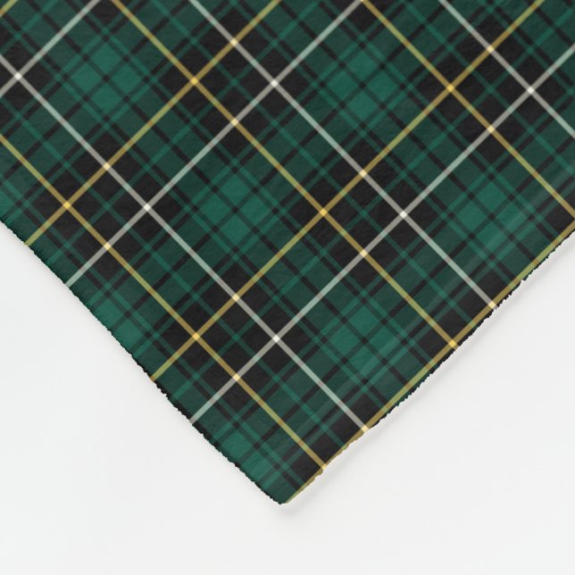 Cobertor De Velo MacAlpine Clan Green e Black Tartan (Quina)