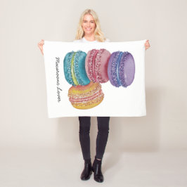 Cobertor De Velo Macarões Coxas Do Arco-Íris Em Aquarela