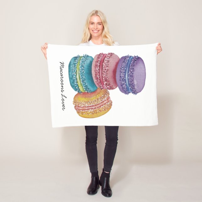Cobertor De Velo Macarões Coxas Do Arco-Íris Em Aquarela (In Situ)