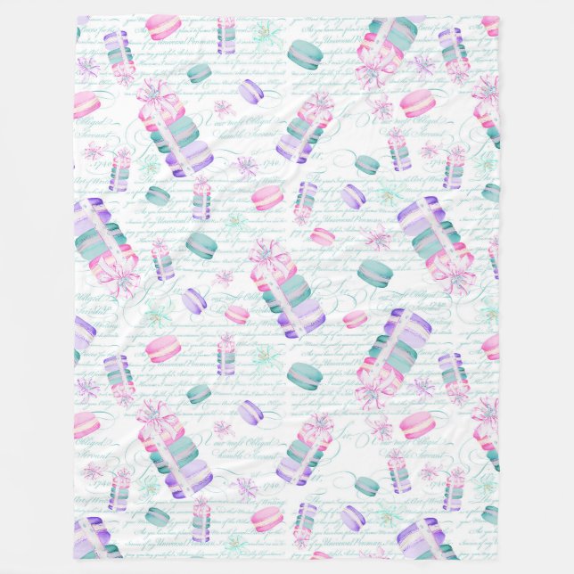 Cobertor De Velo Macarões de Natal (Frente)