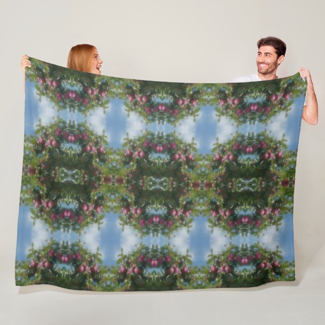 Cobertor De Velo Maçãs Vermelhas No Abstrato De Pintura Em Árvore (In Situ)