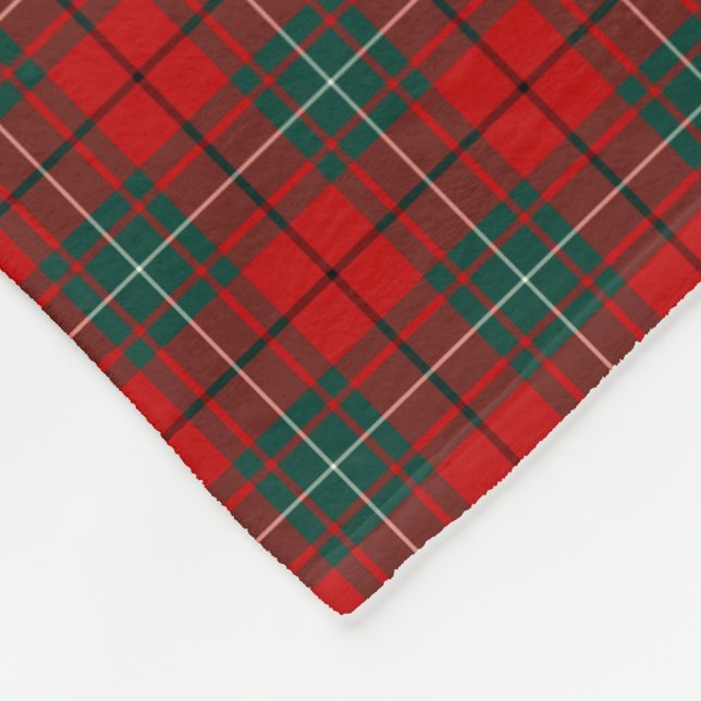 Cobertor De Velo MacAulay Clan Red e Green Tartan (Quina)