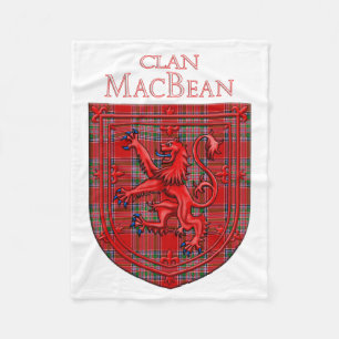 Cobertor De Velo MacBean Tartan Xadrez Rampant Escocês