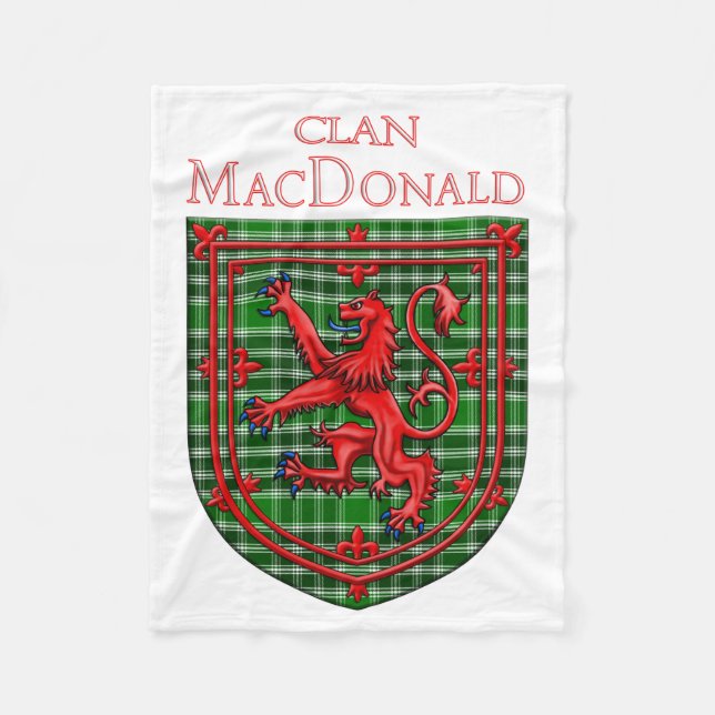 Cobertor De Velo MacDonald do Antigo Tartan das Isles (Frente)
