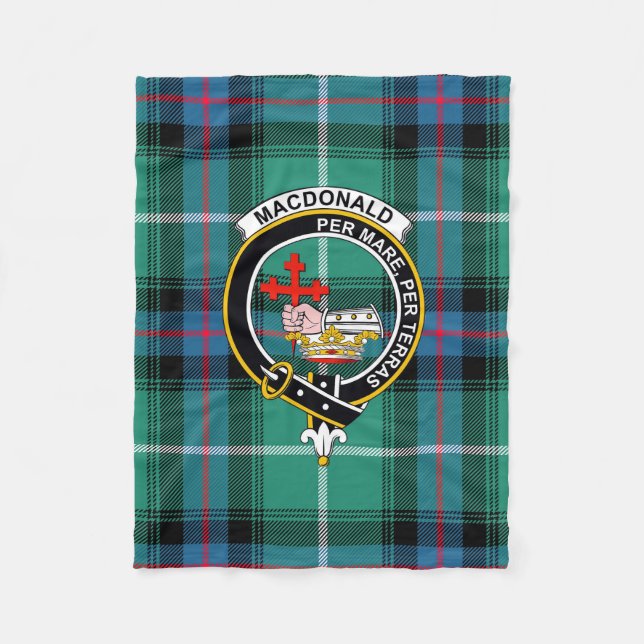 Cobertor De Velo MacDonald Tartan, Badge & Crest Blanket (Frente)