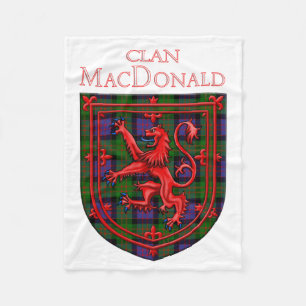 Cobertor De Velo MacDonald Tartan - Xadrez escocesa Rampant