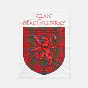 Cobertor De Velo MacGillivray Tartan - Xadrez escocesa Rampant