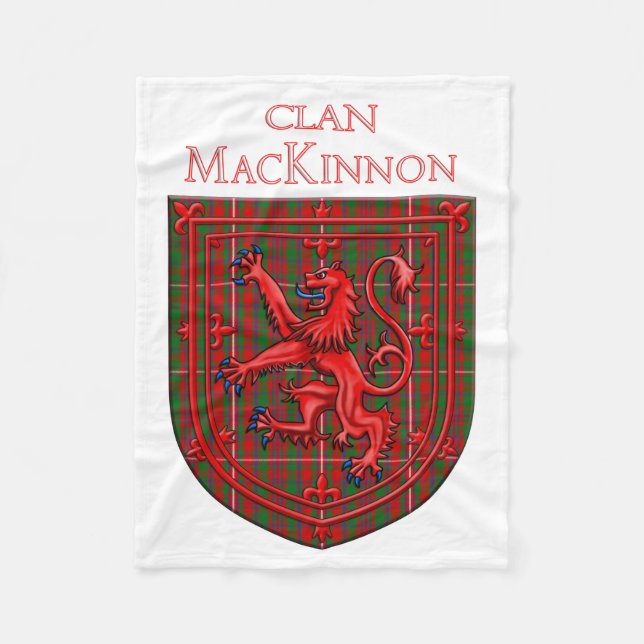 Cobertor De Velo MacKinnon Tartan - Xadrez escocesa Rampant (Frente)