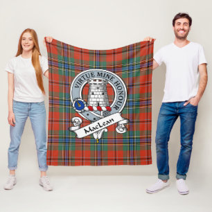 Cobertor De Velo MacLean Da Crachá Tartan Da Antiga Clã Duart
