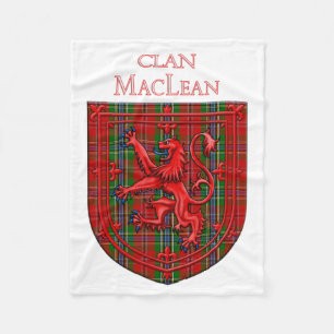 Cobertor De Velo MacLean Tartan - Xadrez escocesa Rampant