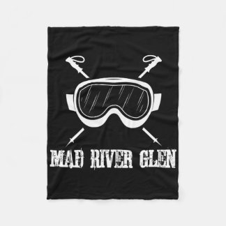 Cobertor De Velo Mad River Glen Vermont Rustic Ski Skier Gog