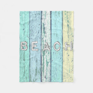 Cobertor De Velo Madeira lançada costa rústica da praia