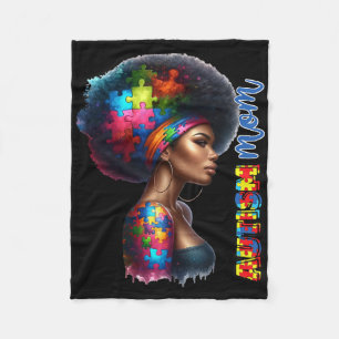 Cobertor De Velo Mãe Afro Autismo Sensibilização Mamãe Negra Autism