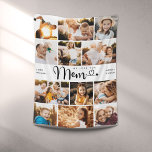 Cobertor De Velo Mãe, amamos-te, corações, imagens modernas.<br><div class="desc">Nós te amamos, mãe! Um cobertor de colagem de fotos da família personalizada e bonito para mostrar a sua mãe o quanto ela é amada. Adoramos este design de escrita com letra manuscrita com florescimento cardíaco, fazer que este seja um presente sincero. Personalize com 12 fotos favoritas junto com sua...</div>