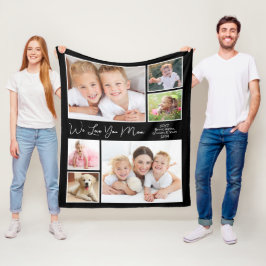 Cobertor De Velo Mãe Amor Foto Personalizada Preta