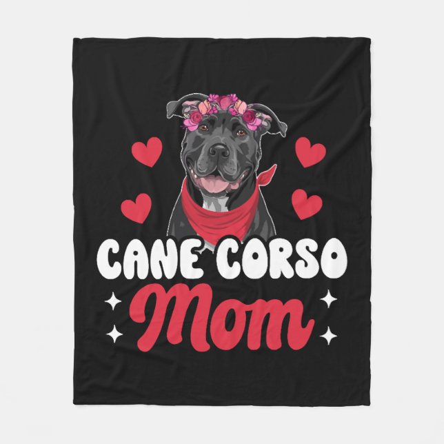 Cobertor De Velo Mãe Cane Corso (Frente)