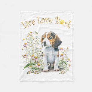 Cobertor De Velo Mãe de Beagle Floral