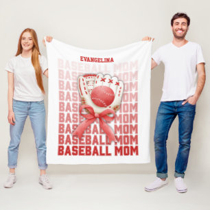 Cobertor De Velo MÃE DE BEISBOL ESTILOSA Nome Personalizado Dia das