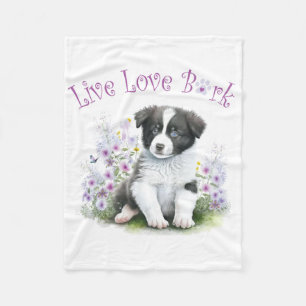 Cobertor De Velo Mãe de Border Collie Floral