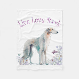 Cobertor De Velo Mãe de Borzoi Floral