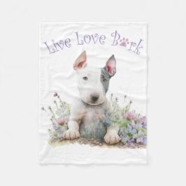 Cobertor De Velo Mãe de Bull Terrier Floral