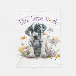 Cobertor De Velo Mãe de Dogue Alemão Floral