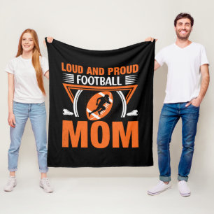 Cobertor De Velo Mãe de futebol orgulhosa barulhenta legal