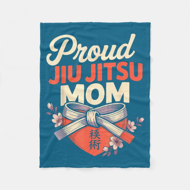 Cobertor De Velo Mãe de Jiu Jitsu Mãe Retro (Frente)