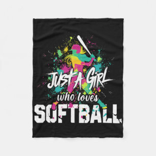 Cobertor De Velo Mãe de Softball Só Uma Garota Que Ama Softball