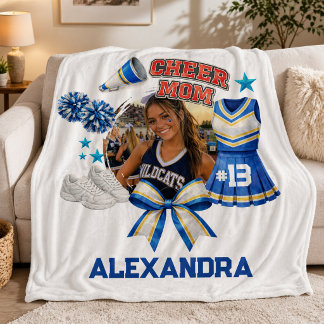 Cobertor De Velo Mãe de Torcida Personalizada Foto Orgulho Esportiv