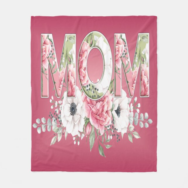 Cobertor De Velo Mãe Dia de as mães Floral Buquê (Frente)