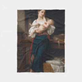 Cobertor De Velo Mãe e Filho (por Bouguereau)