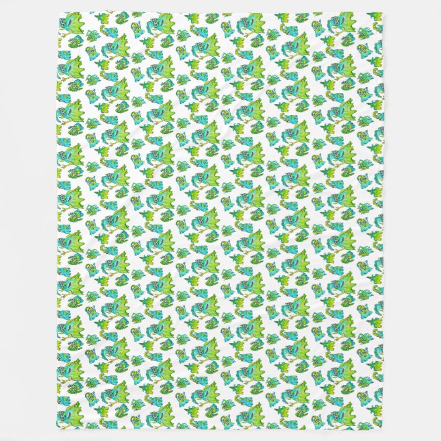 Cobertor De Velo Mãe e filhos de monstro lindos (Frente)