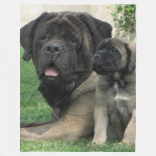 Cobertor De Velo MÃE e FILHOTE DE CACHORRO do MASTIFF
