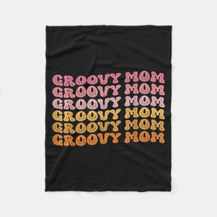 Cobertor De Velo Mãe hippie groovy retrô combinando dia das mães da