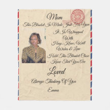 Mãe Personaliza Fleece Blanket