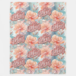 Cobertor De Velo Mãe Queen Floral