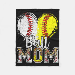 Cobertor De Velo Mãe Querida Coração Beisebol Softbol Mamãe Mulhere