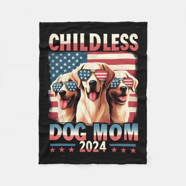 Cobertor De Velo Mãe Sem Filhos Mãe de Cachorro 2024 Kamala Harris  (Frente)