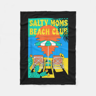 Cobertor De Velo Mães salgadas clube de praia pôr do sol retrô prai