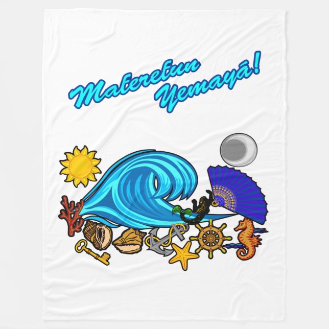 Cobertor De Velo Maferefun Yemaya (Frente)