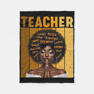 Cobertor De Velo Magia de Professora Negra Mês da História Afro-Ame