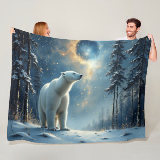 Cobertor De Velo Magia do urso polar na neve
