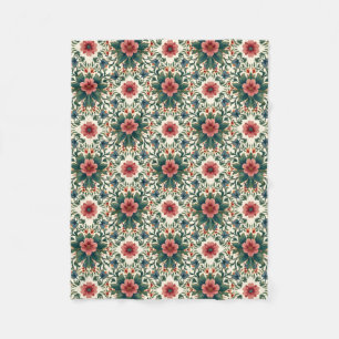 Cobertor De Velo Magia Floral Boho - em Tons de Verde e Rosa