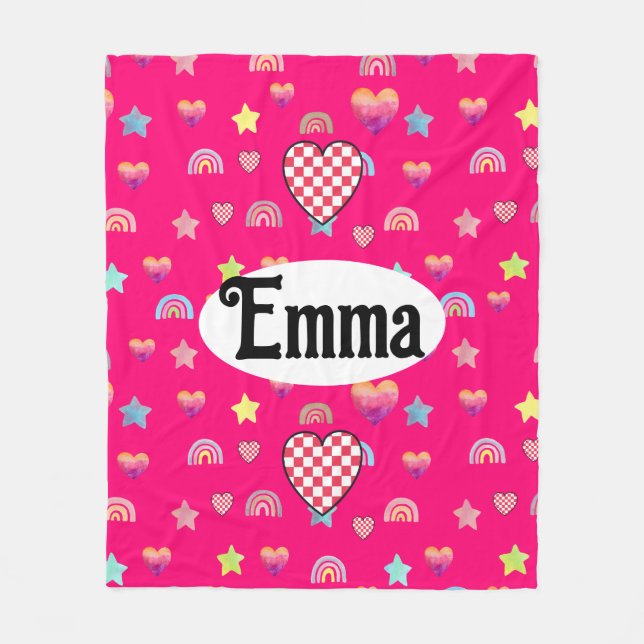 Cobertor De Velo Magic pink candy world (Frente)