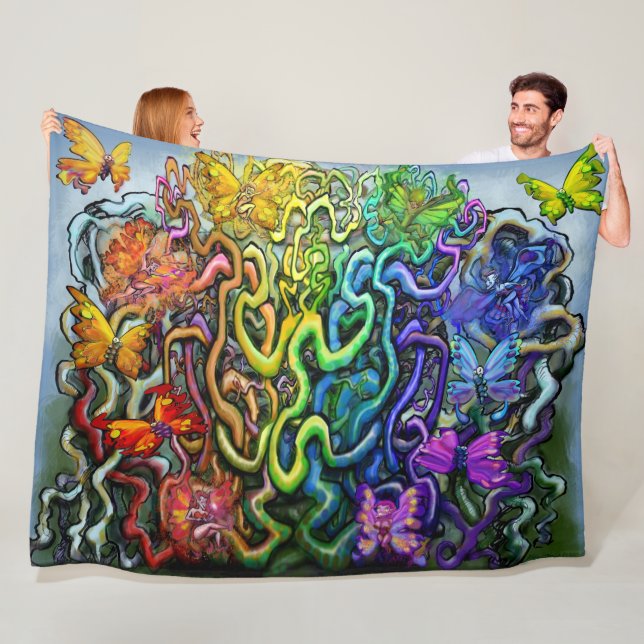 Cobertor De Velo Magic Rainbow Fleece Blanket (In Situ)